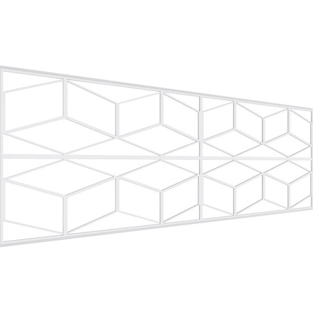 Ekena Millwork Set of Four Panels for 94 1/2"W x 32 1/4"H Pueblo Fretwork Wainscot Wall Paneling WPKP16X01X47PBL